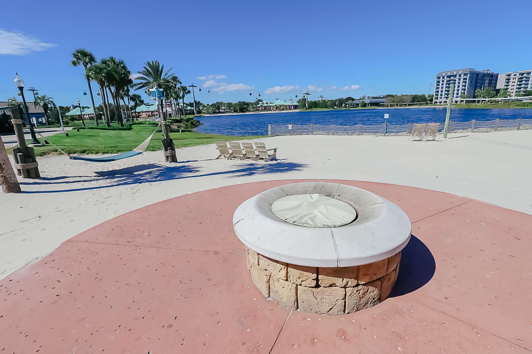 fire pit for roasting marshmallows at Disney's Caribbean Beach 