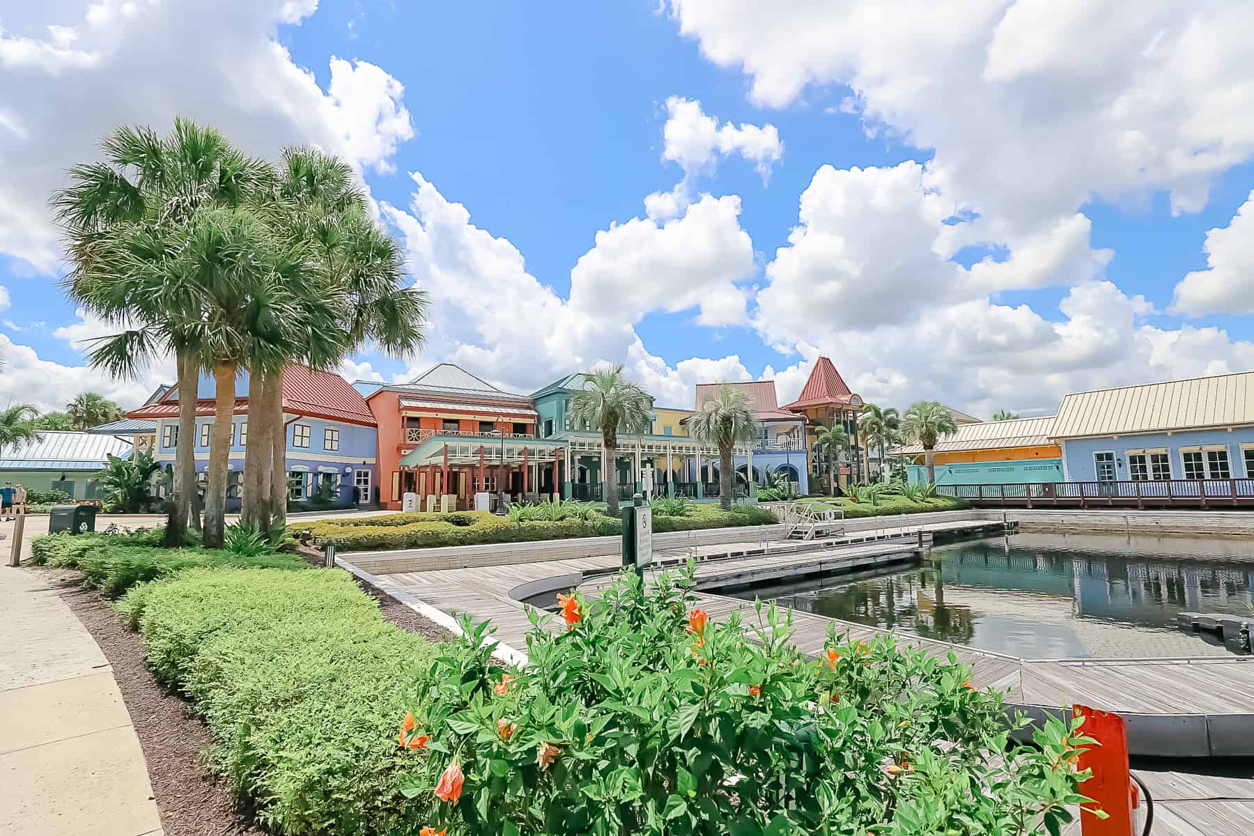 a view of Old Port Royale from the lighthouse at Disney's Caribbean Beach