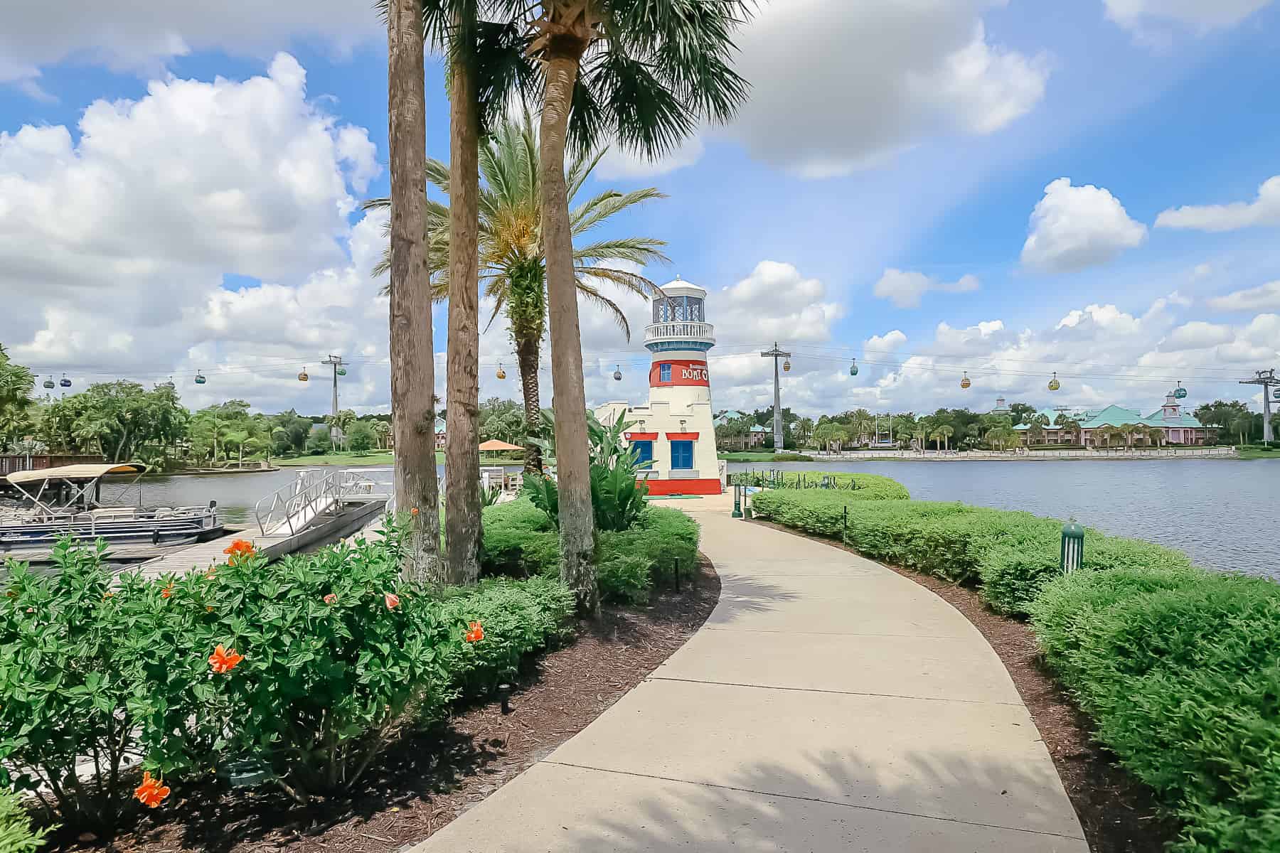 scenic photo of the lighthouse with the Skyliner in the distance