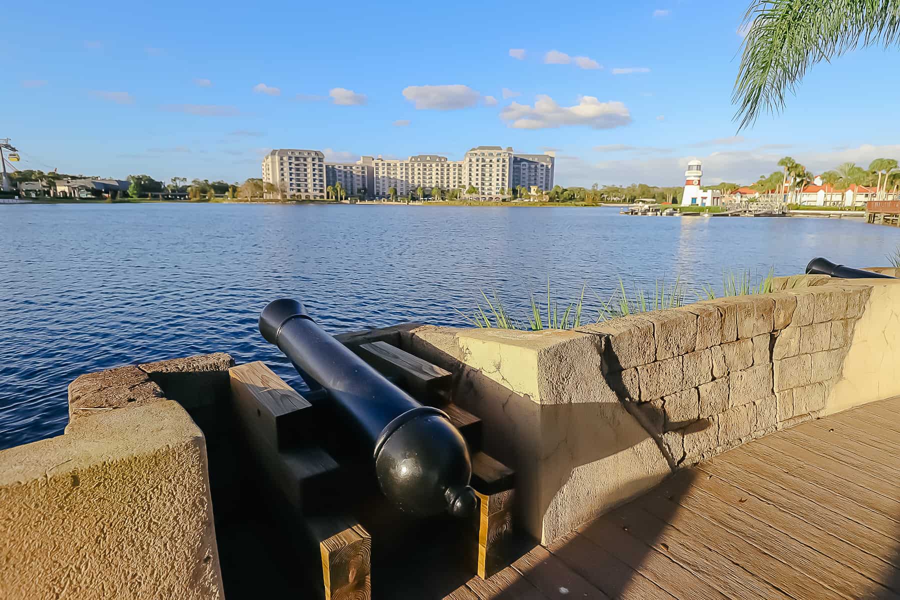 Water Cannons facing Disney's Riviera from Caribbean Beach