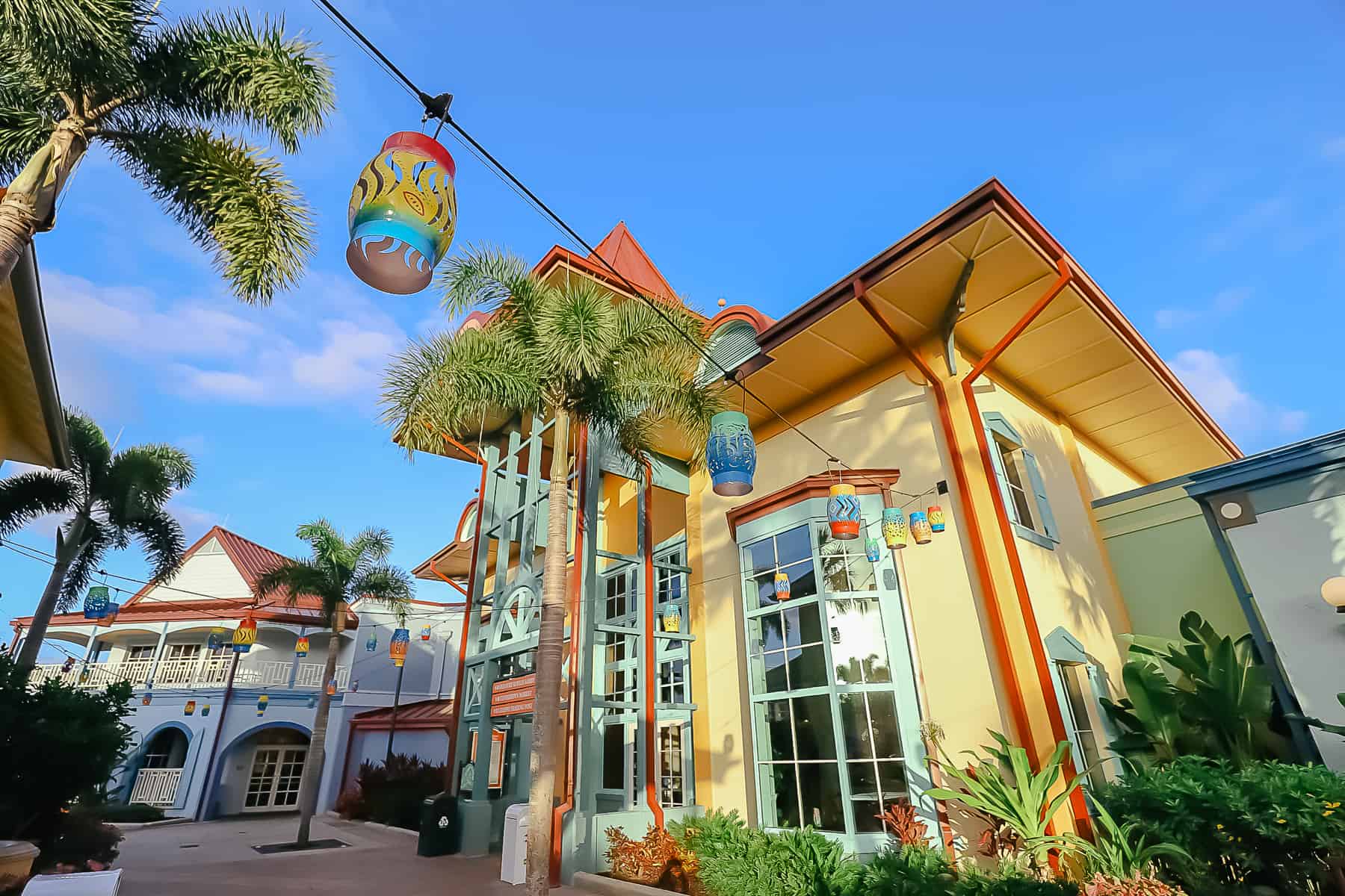entrance to the resort side of the lobby at Disney's Caribbean Beach Resort 