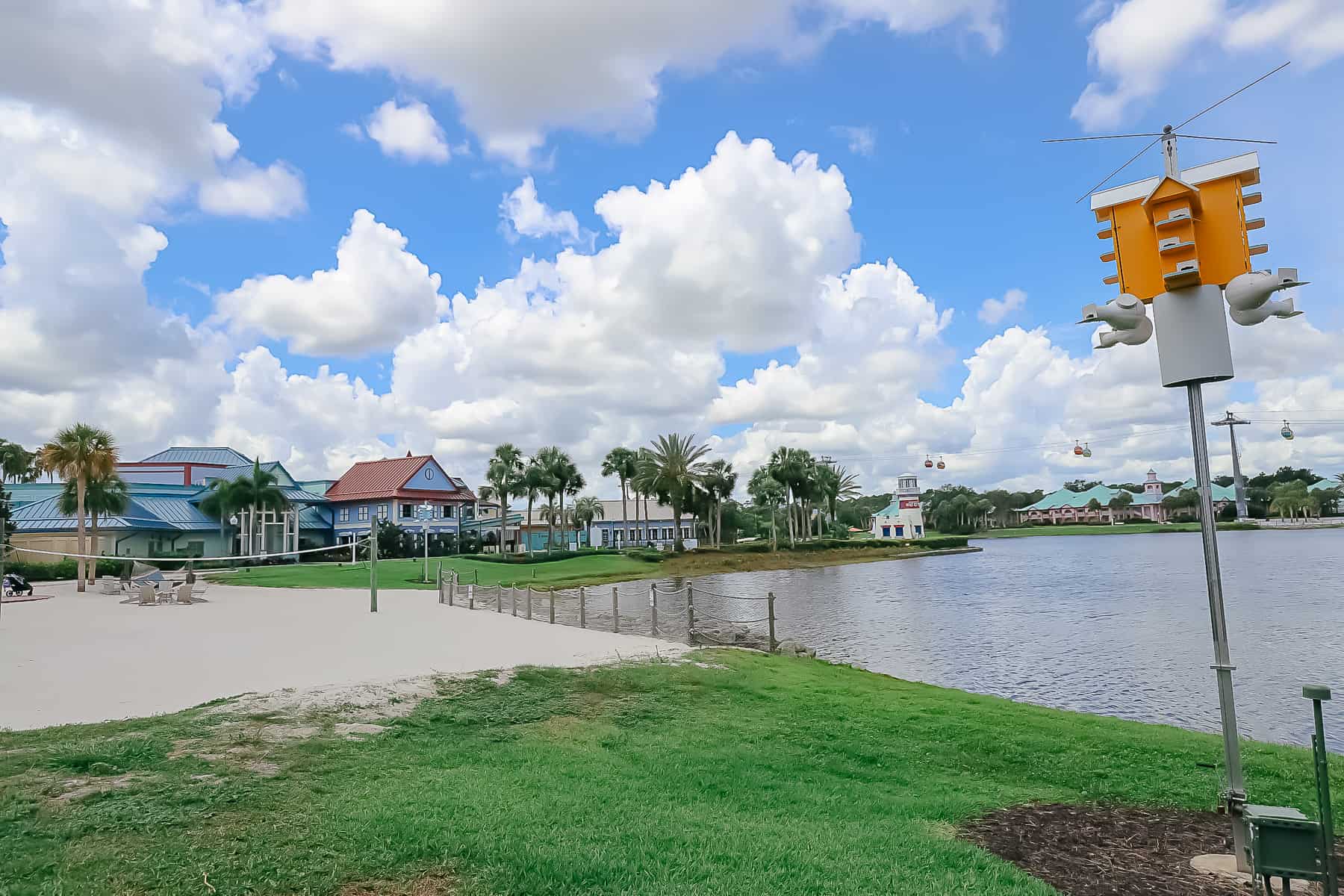 bidhouses on the beach at Disney's Caribbean Beach Resort