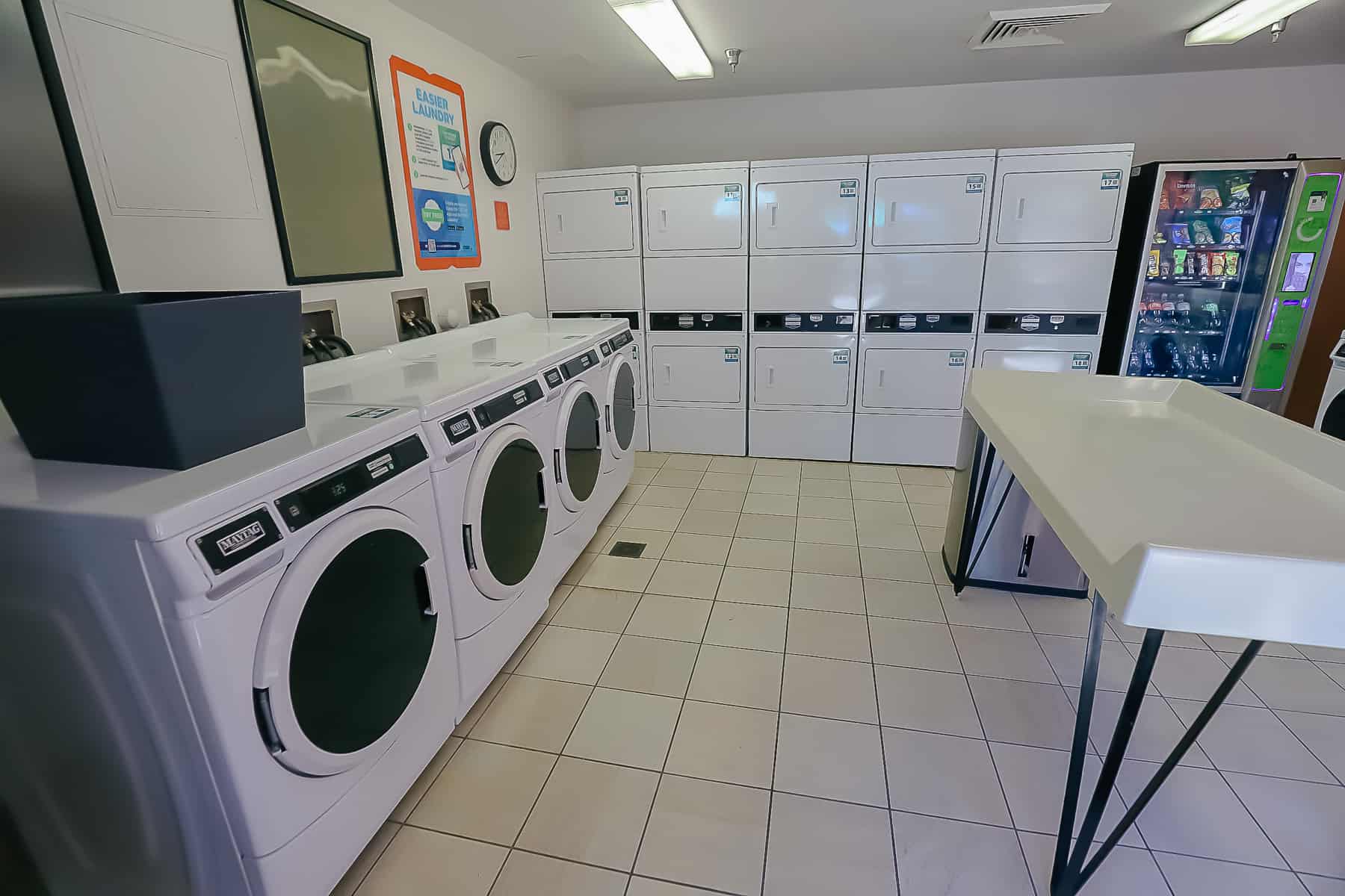 washers and dryers in the laundry room