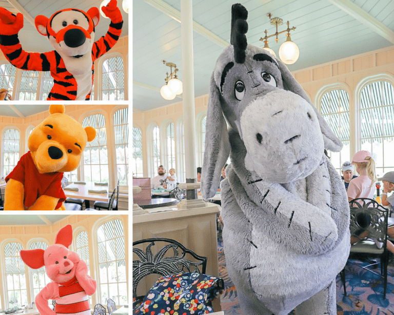 Characters at Crystal Palace: Tigger, Winnie the Pooh, Piglet and Eeyore