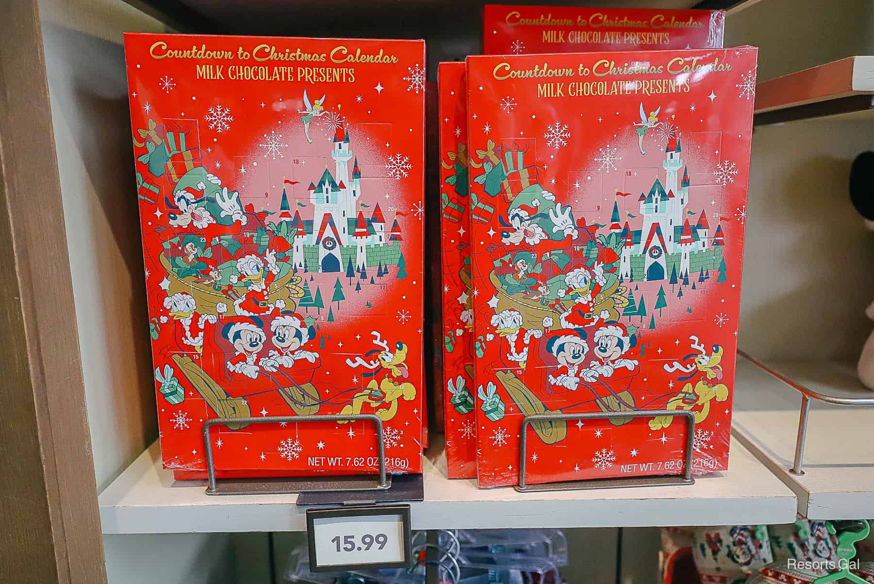 a chocolate advent calendar with Goofy and the gang 