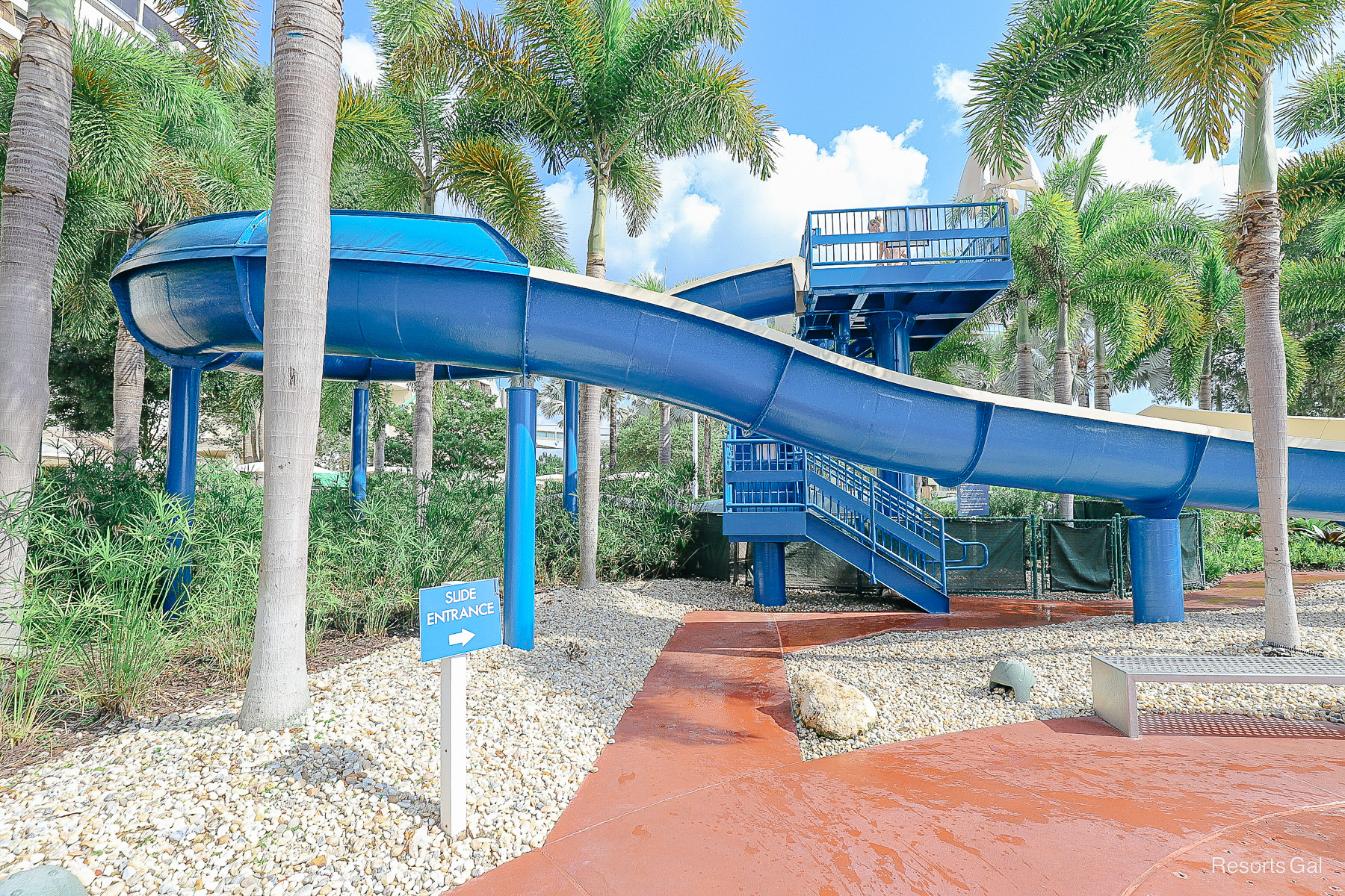 a side view of the Contemporary's water slide 
