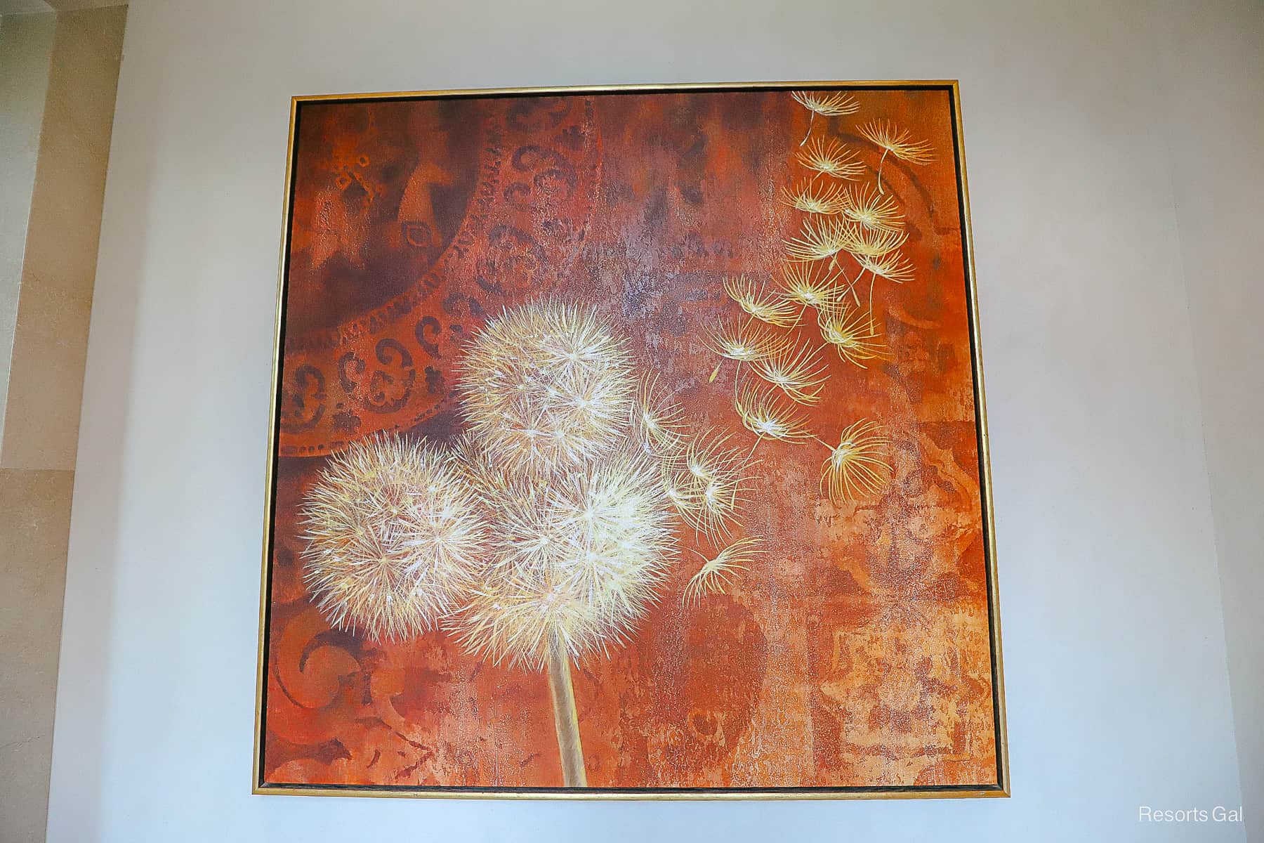 another piece of dandelion Mickey artwork in Gran Destino Tower