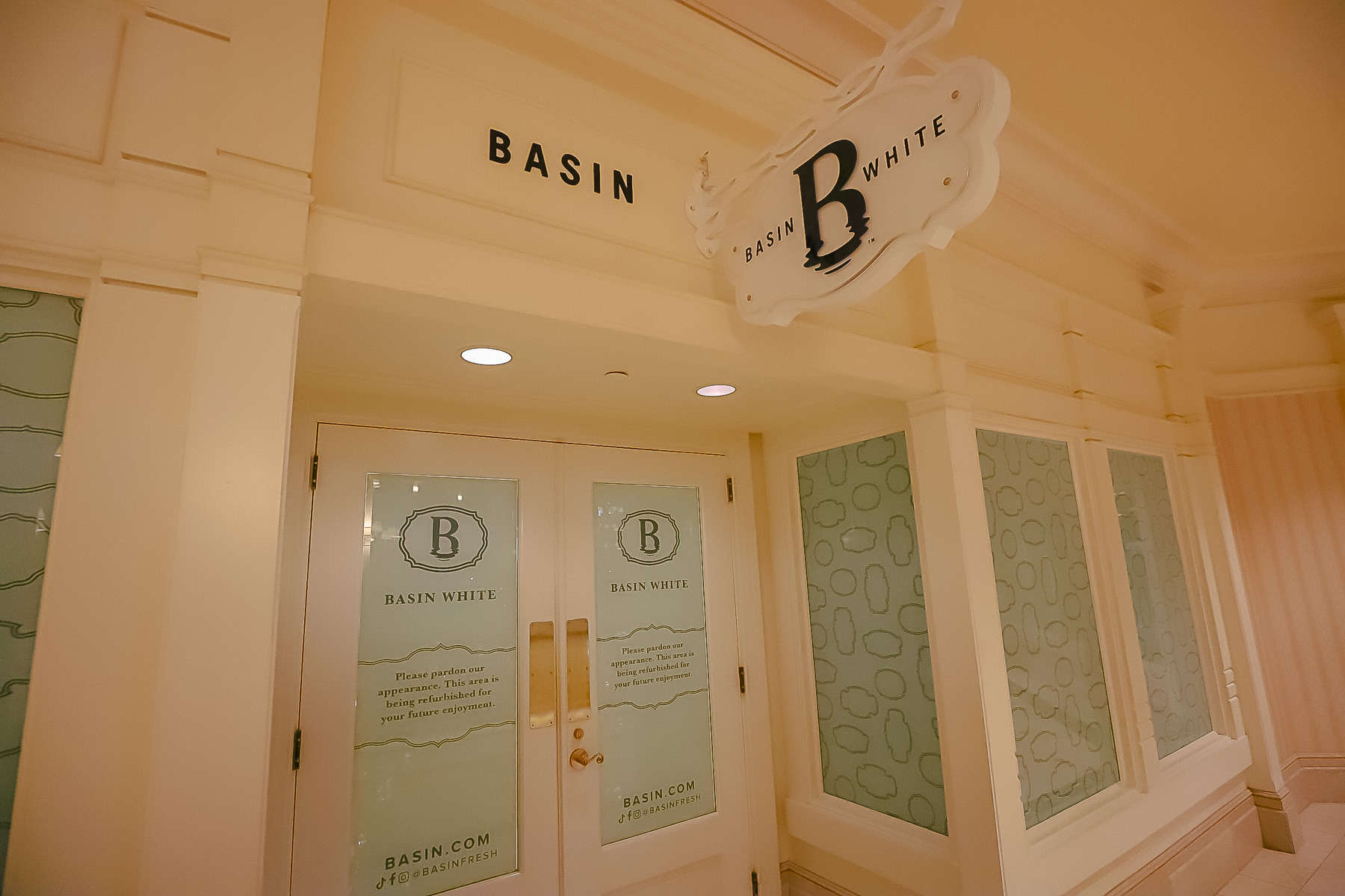 Basin was closed for remodel at Disney's Grand Floridian 