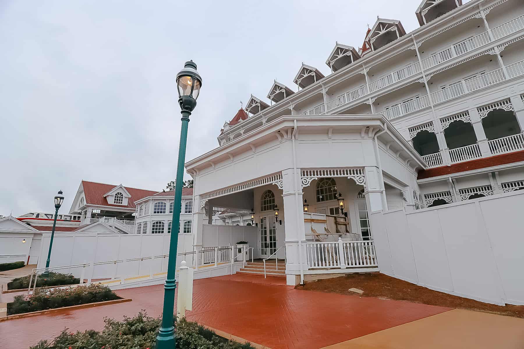 the side entrance of the Grand Floridian 