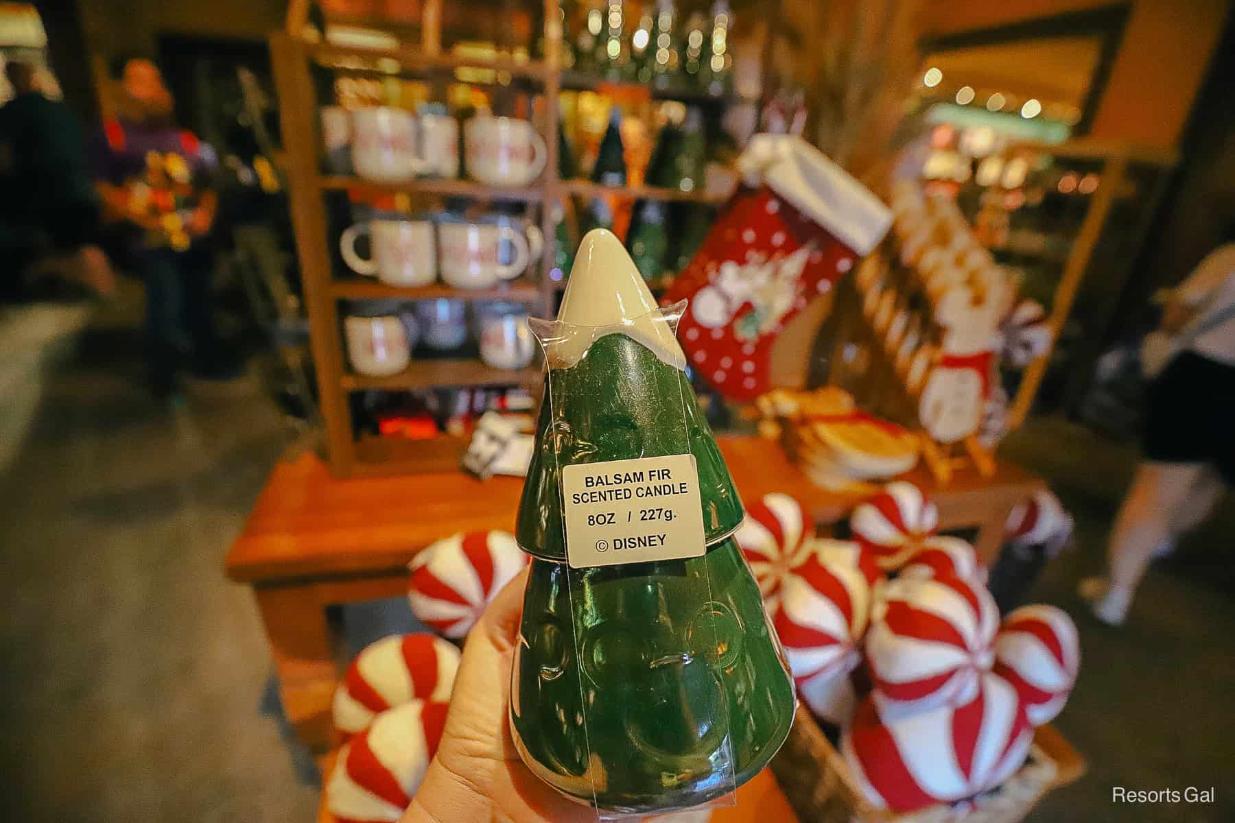 a Balsam Fir Scented candle with hidden Mickey's