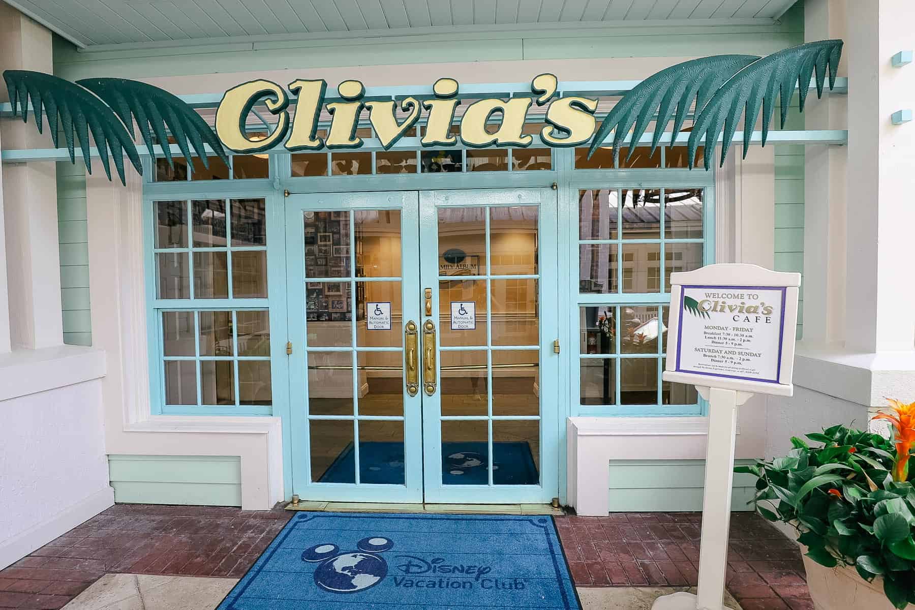 entrance of Olivia's Cafe 
