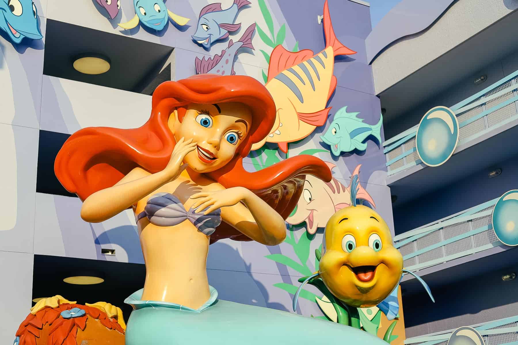 Ariel with Flounder at Disney's Art of Animation Resort 