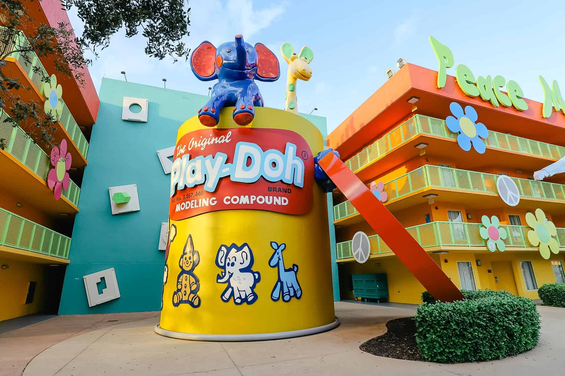 Larger than life Play-doh set at Disney's Pop Century Resort 