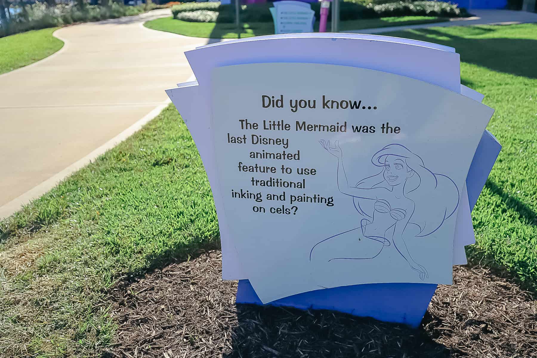 first of the signs at Art of Animation walkway 