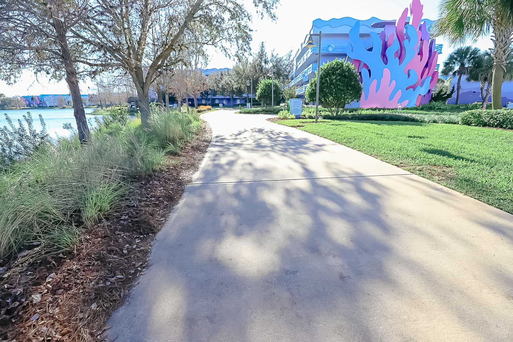 pathway around Hourglass Lake on Art of Animation side 