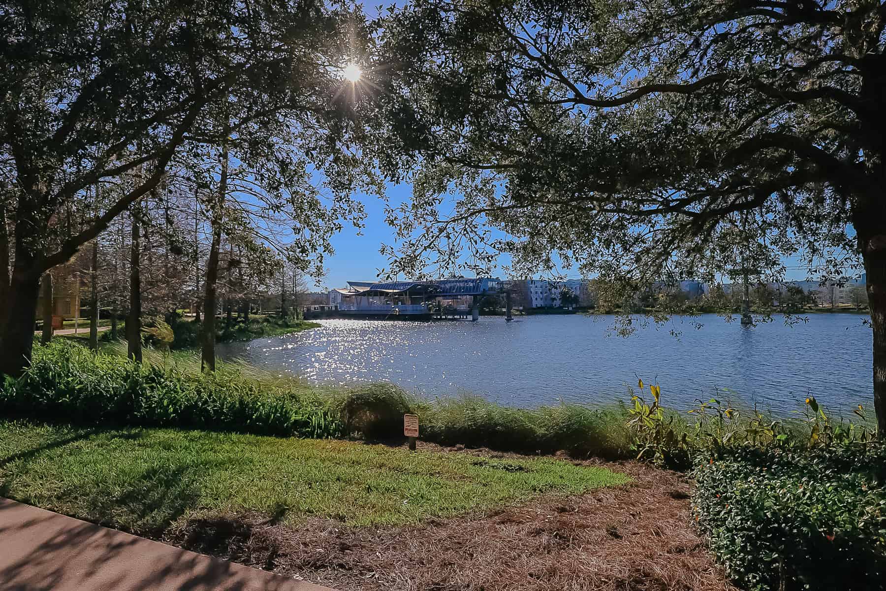 looking back across Hourglass Lake to the Skyliner 