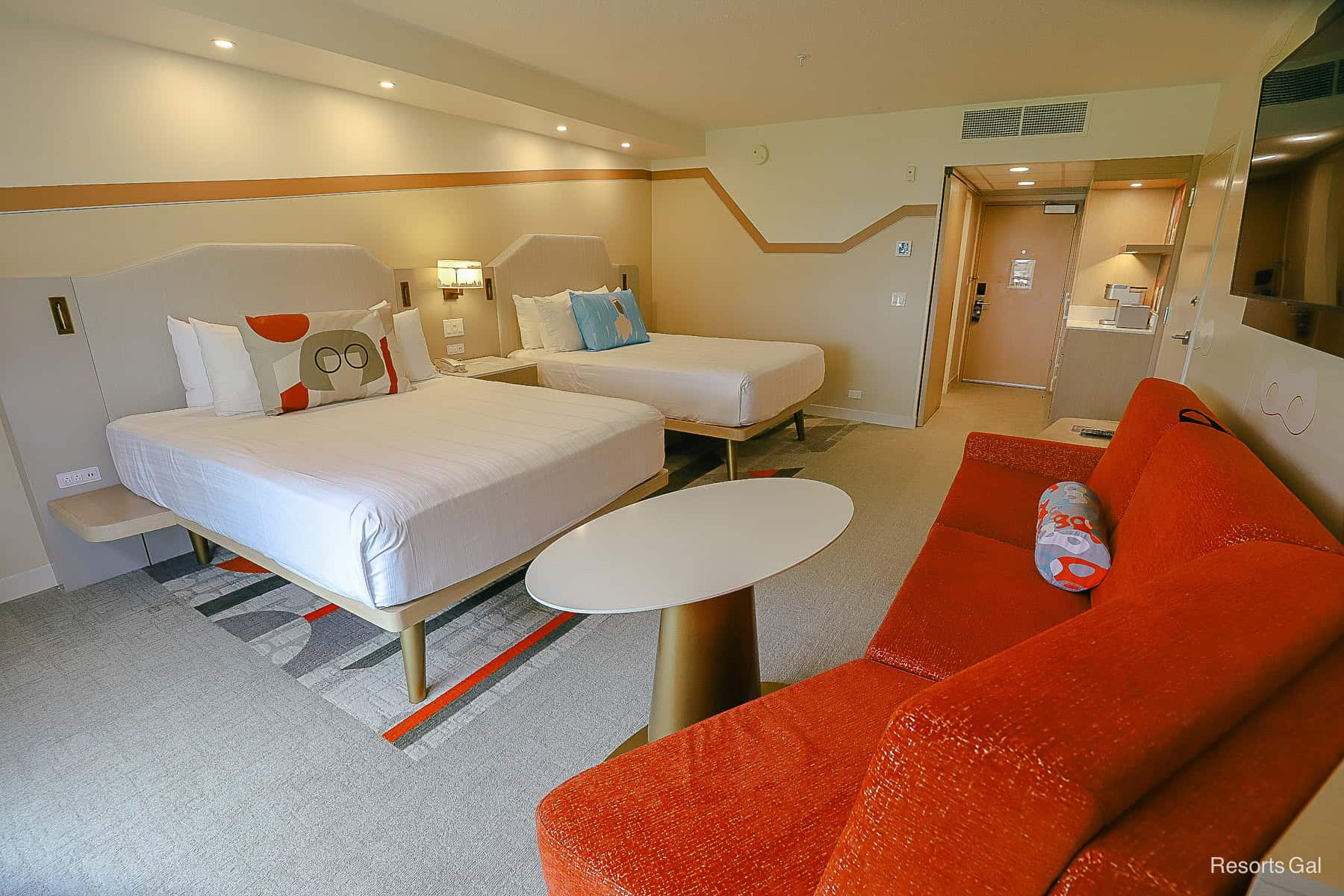 the layout of an Incredibles Room at Disney's Contemporary 