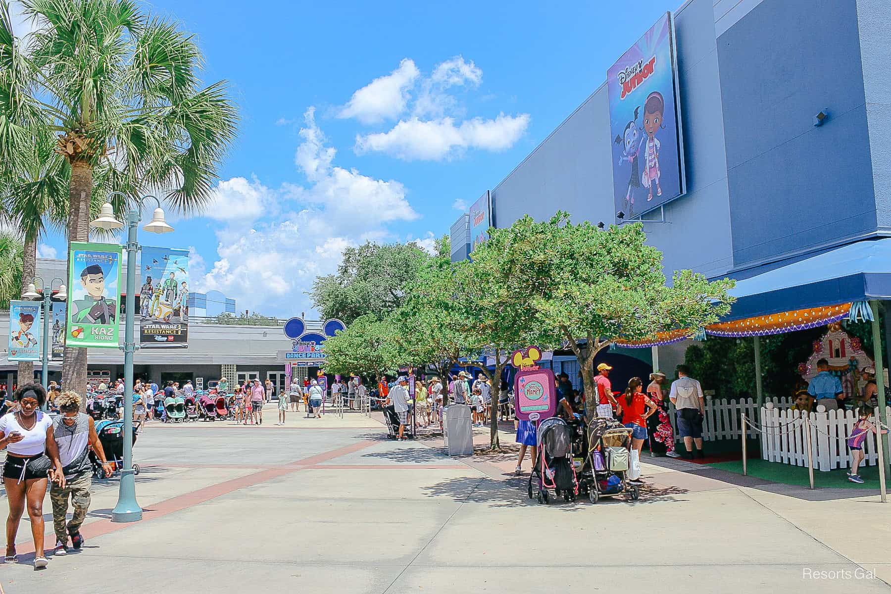 guests enjoying Animation Courtyard at Disney's Hollywood Studios