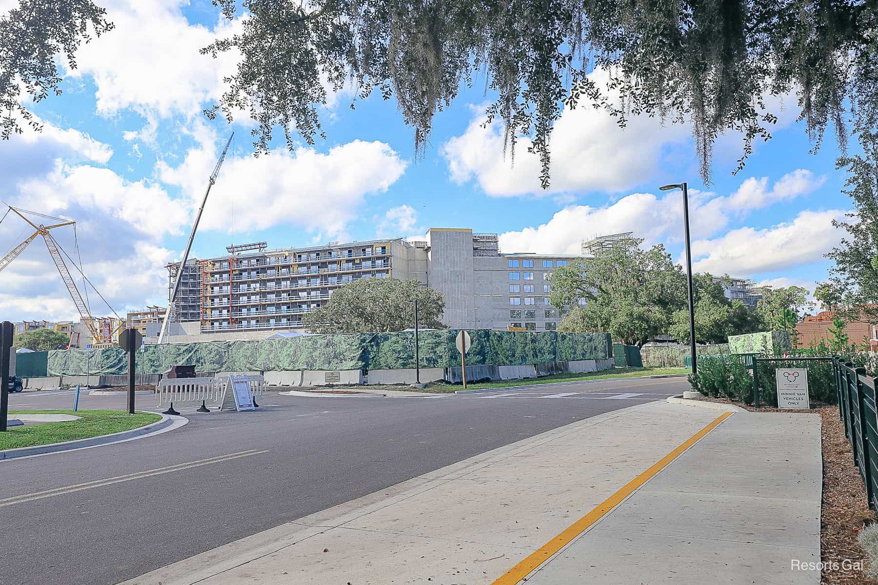 a view of Lakeshore Lodge from the Settlement bus stop in October of 2025