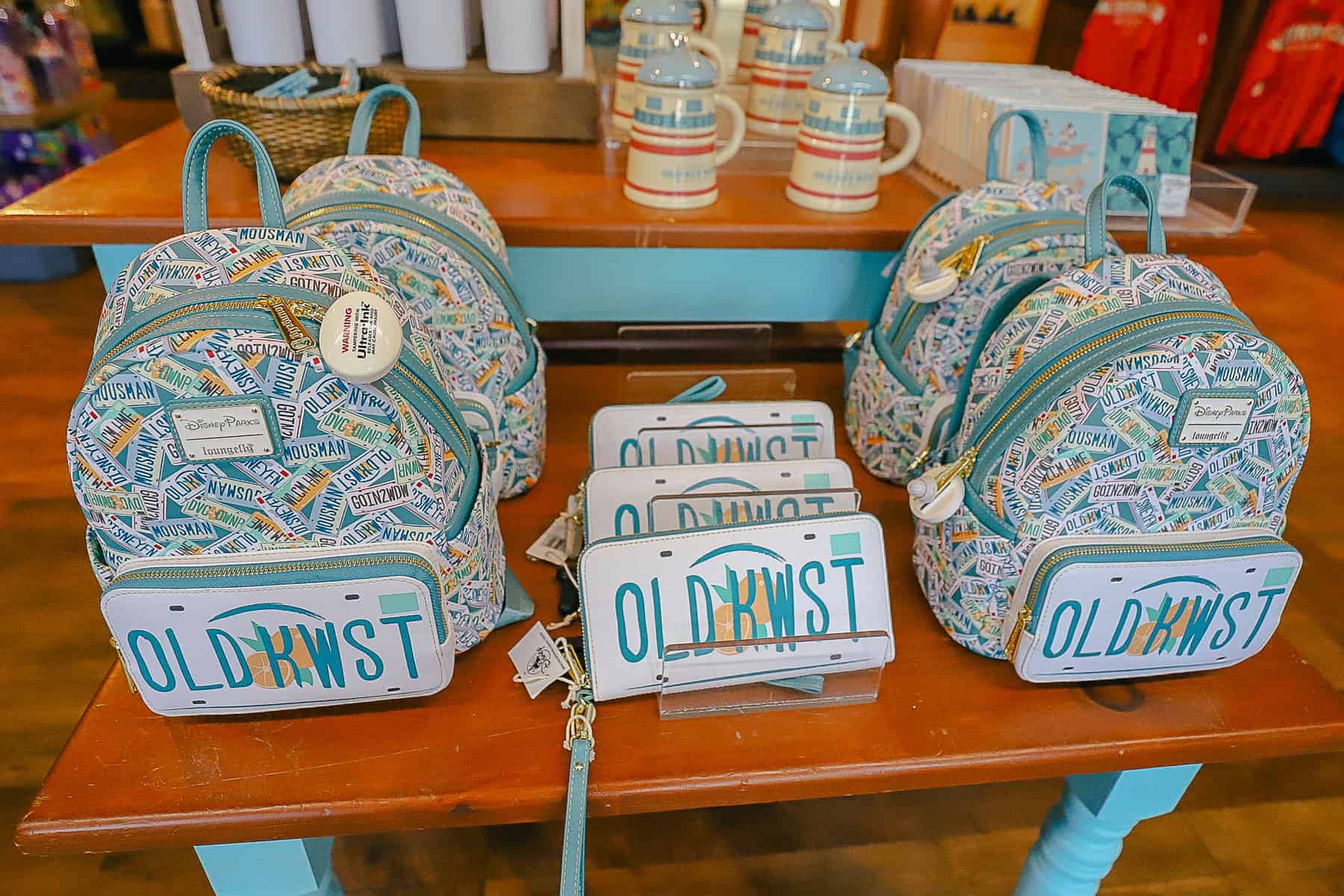 Old Key West Loungefly backpack and wallet 