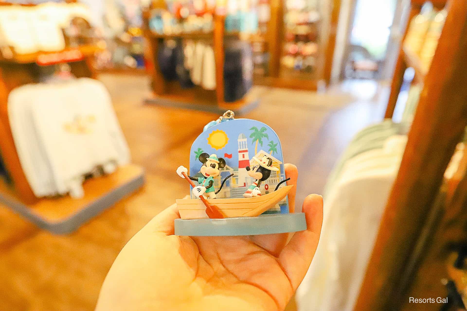 Mickey and Minnie resort sailboat ornament