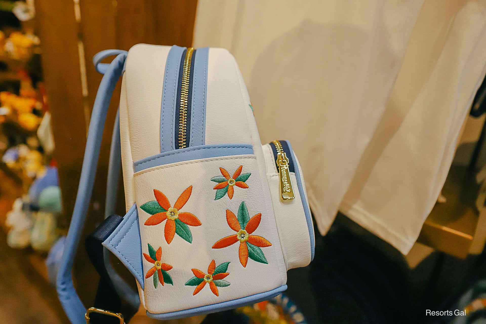side view Disney Parks Loungefly Old Key West backpack