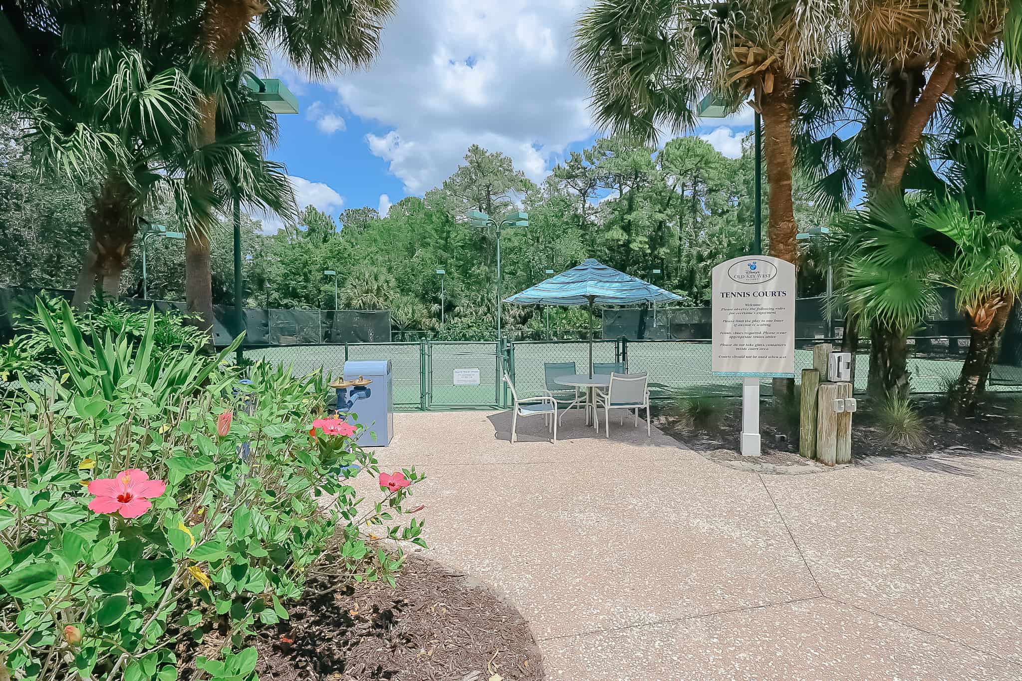 tennis courts at Disney's Old Key West 