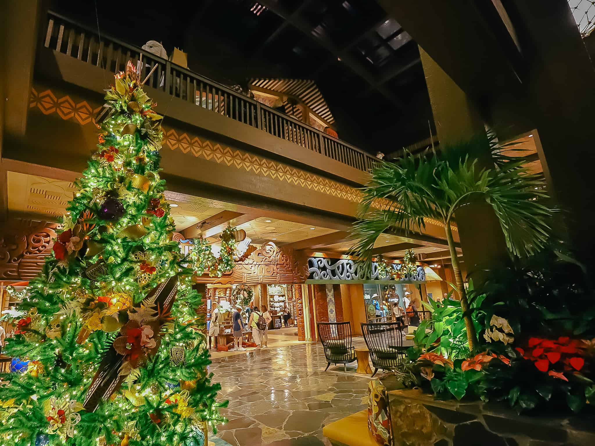 The Polynesian's lobby Christmas Tree 