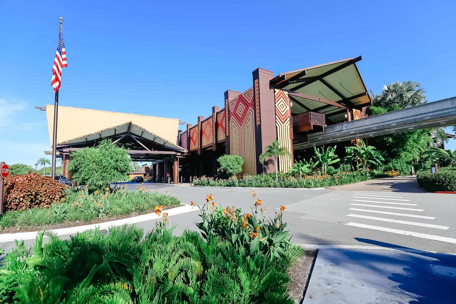 entrance to Disney's Polynesian Resort 