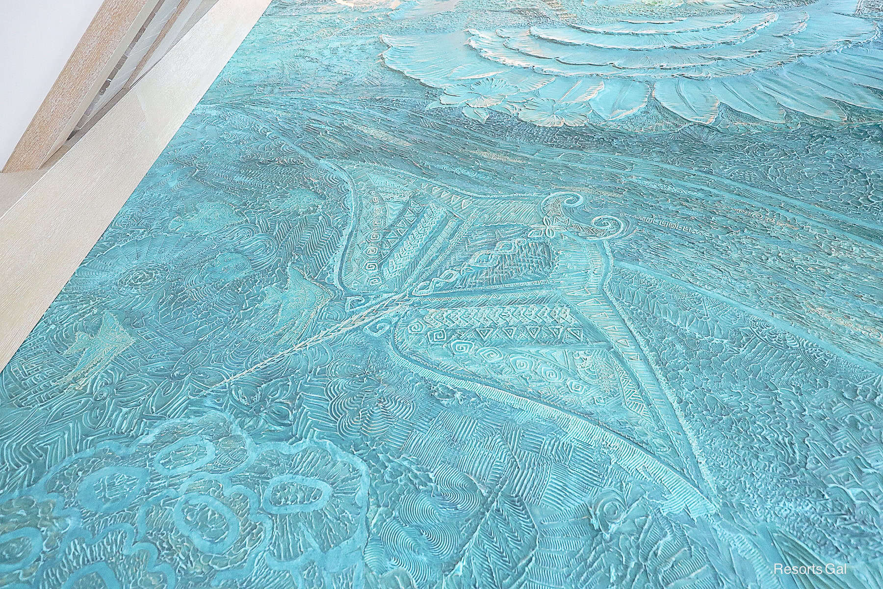 Gramma Tala's spiritual Manta Ray form portrayed in the Island Tower mural