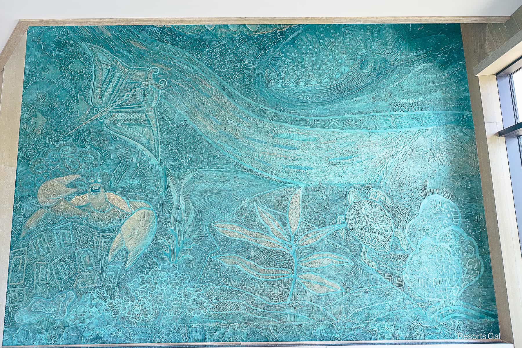 Photos: The Moana-themed Mural at the Island Tower at Disney’s Polynesian Villas