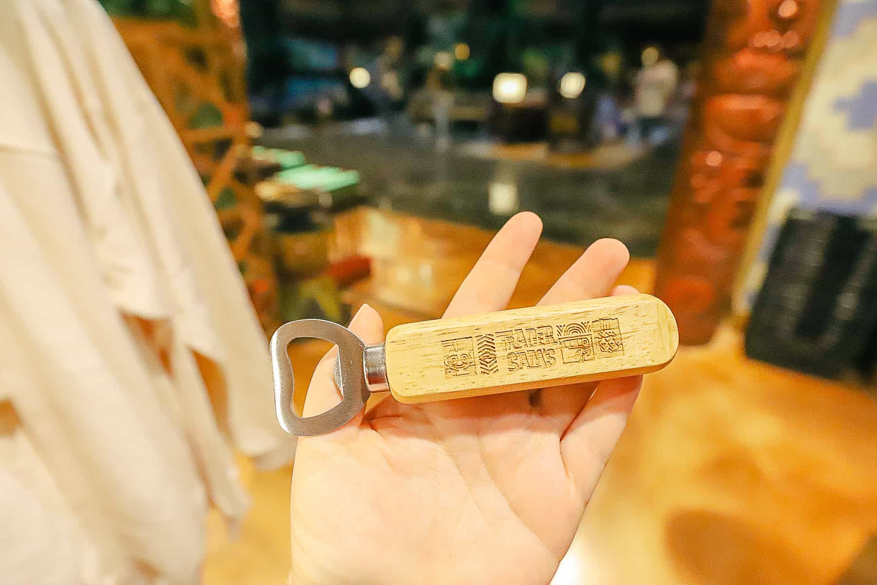 a Trader Sam's branded bottle opener