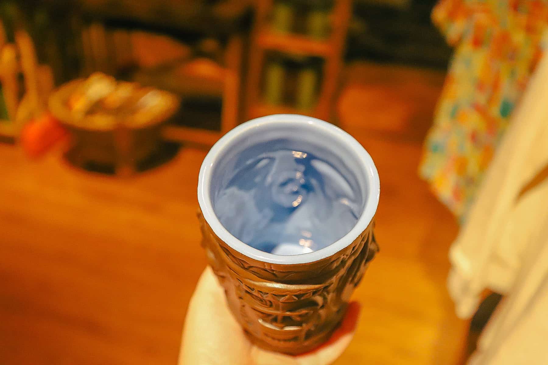 interior of the Tiki mug
