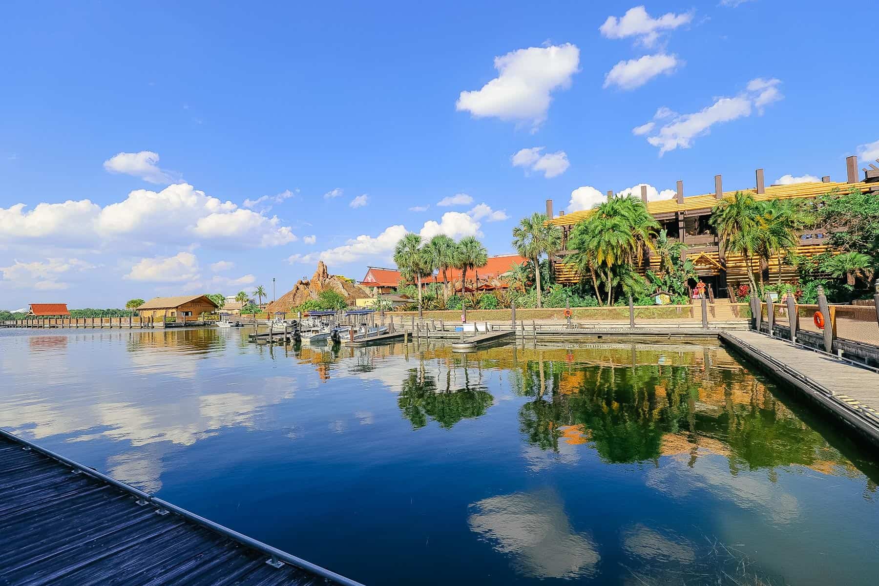 the boat marina at Disney's Polynesian Village Resort 