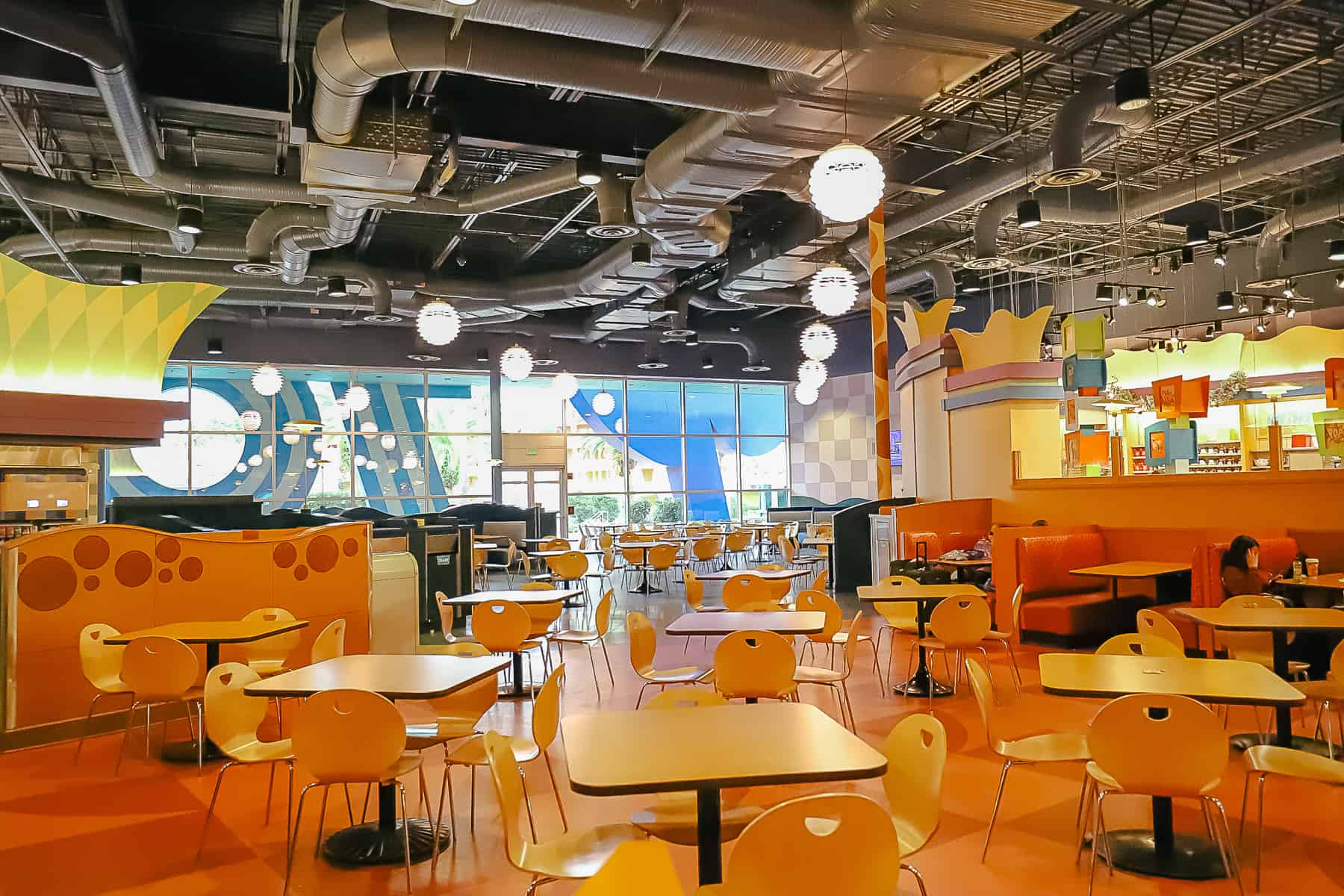dining room in the food court at Pop Century 