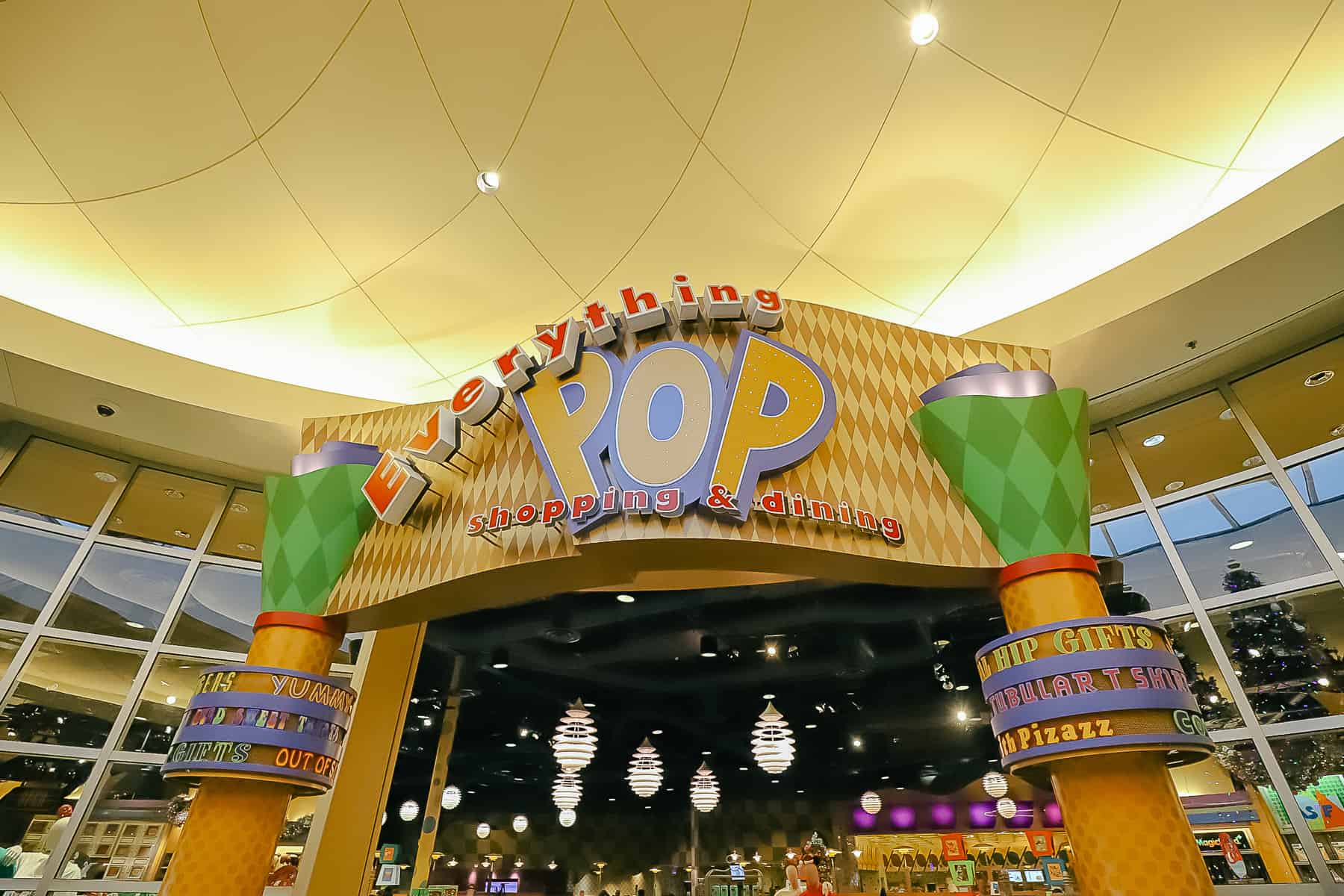 entrance to Everything Pop Food Court at Disney's Pop Century Resort 