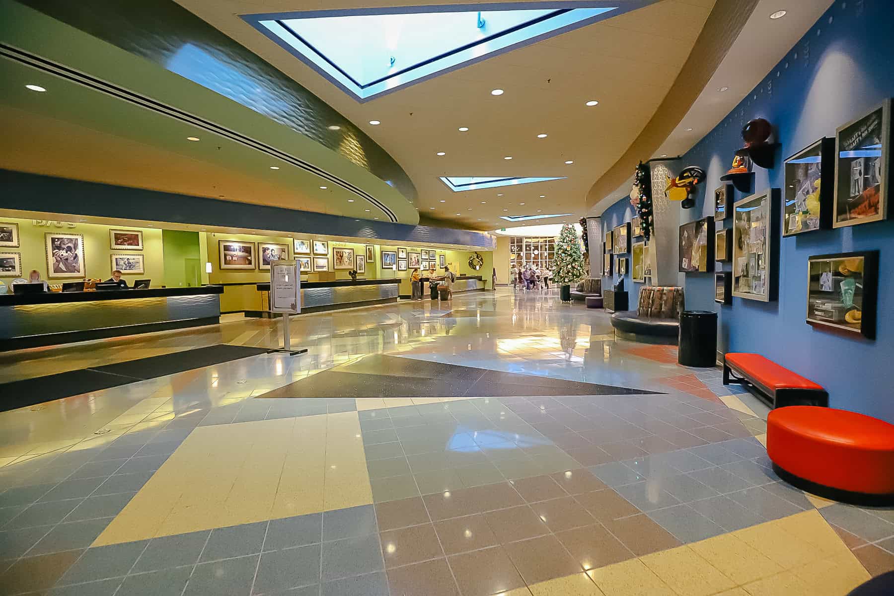 lobby of Disney's Pop Century before renovation
