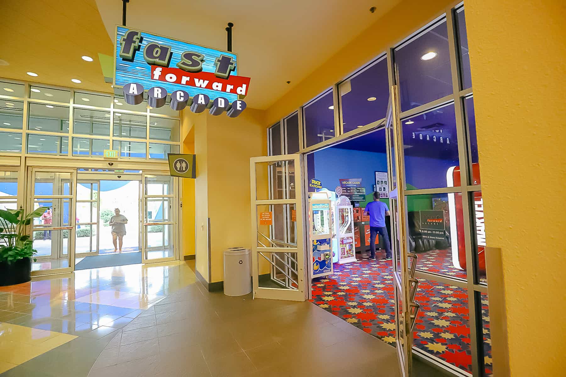 the entrance to the Fast Forward arcade 