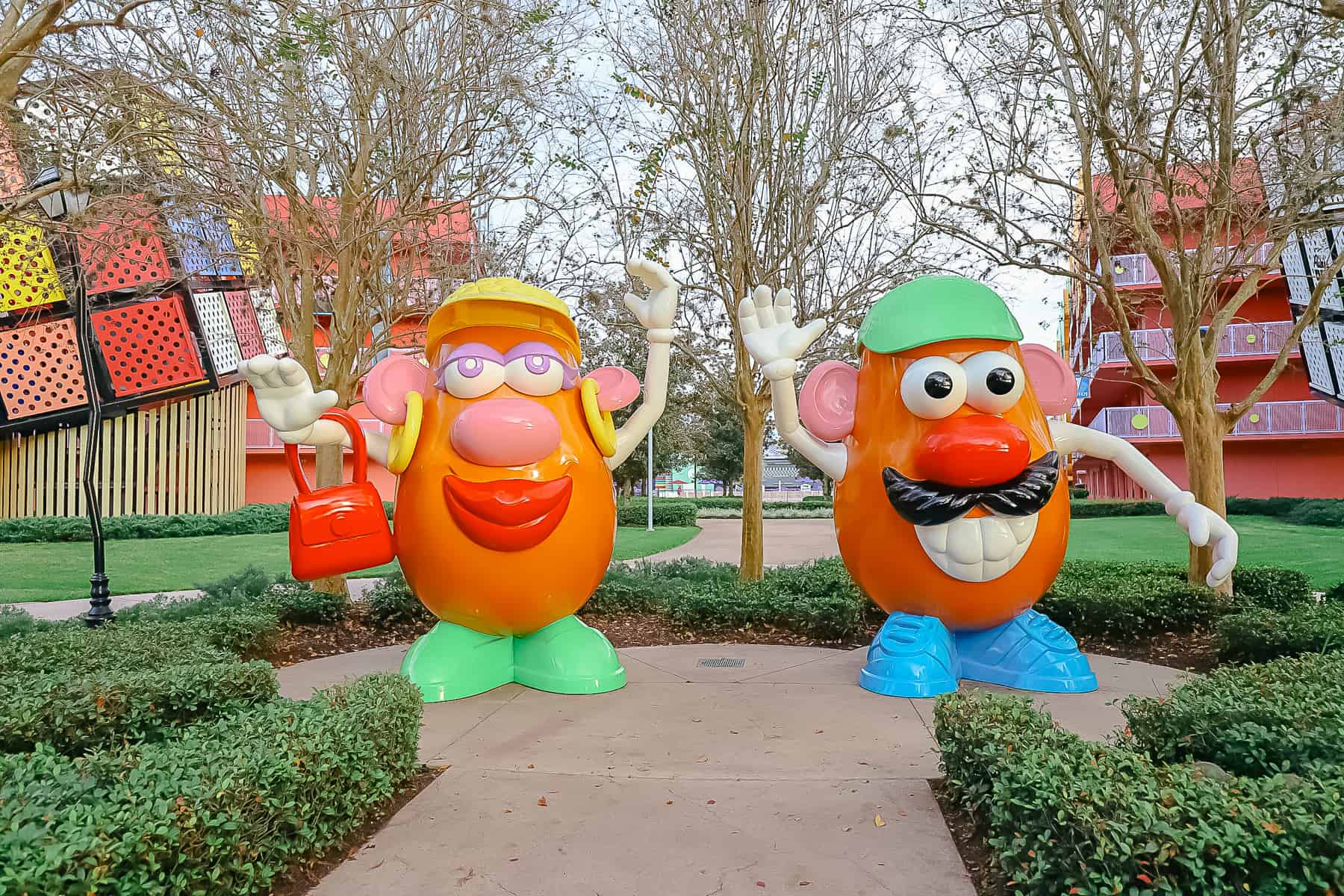 Mr. and Mrs. Potato Head welcome guests to the 90s 