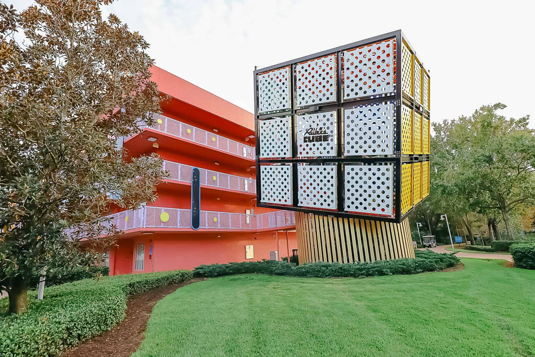 Rubik's Cube stair wrap at Pop Century 