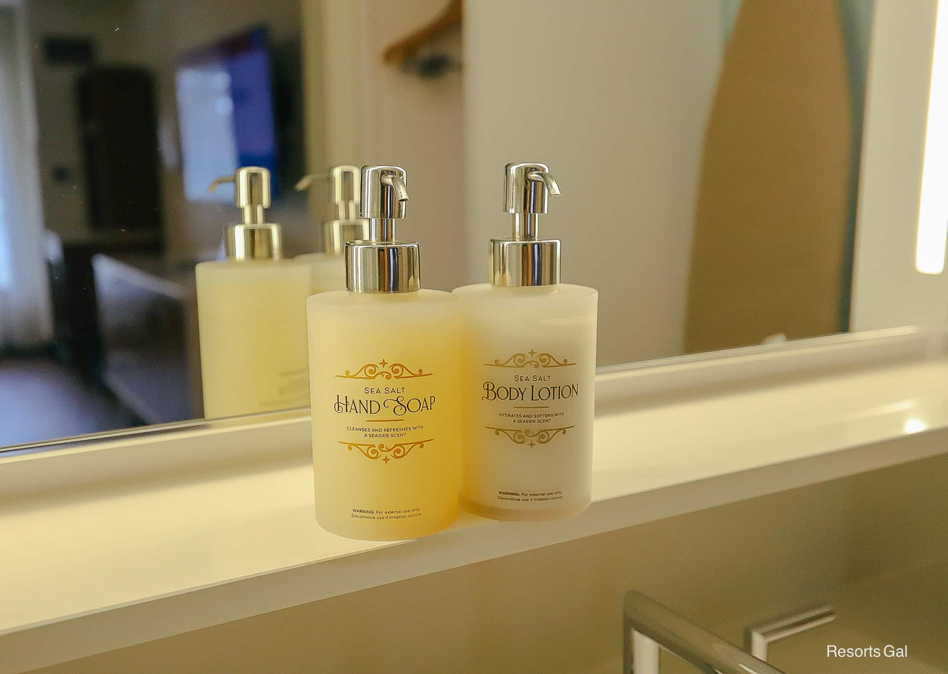 hand soap and lotion in rooms at Pop Century