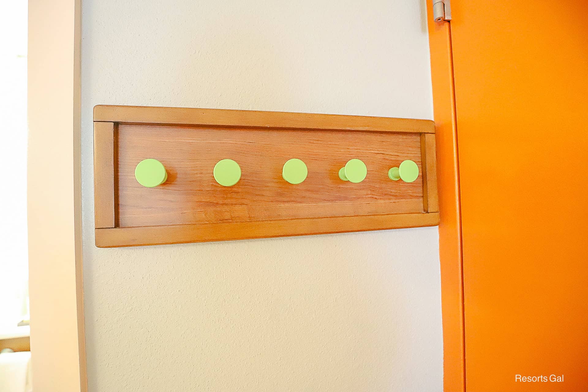 wall hooks for clothing in Pop Century Rooms