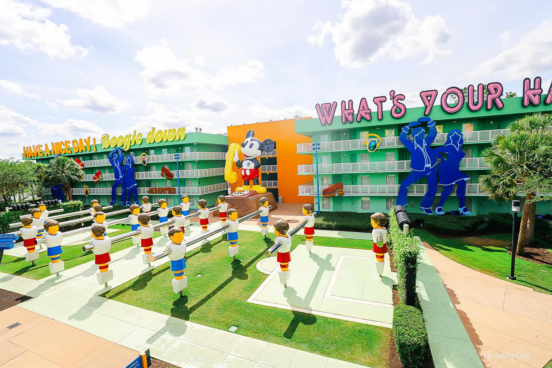 room locations in the 70s section of Pop Century