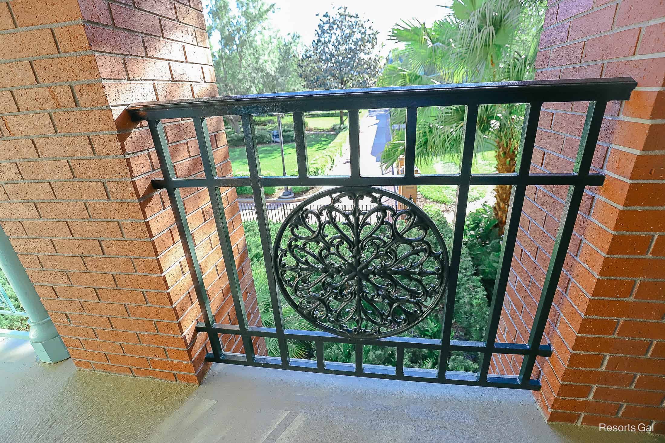 iron work in the railings 