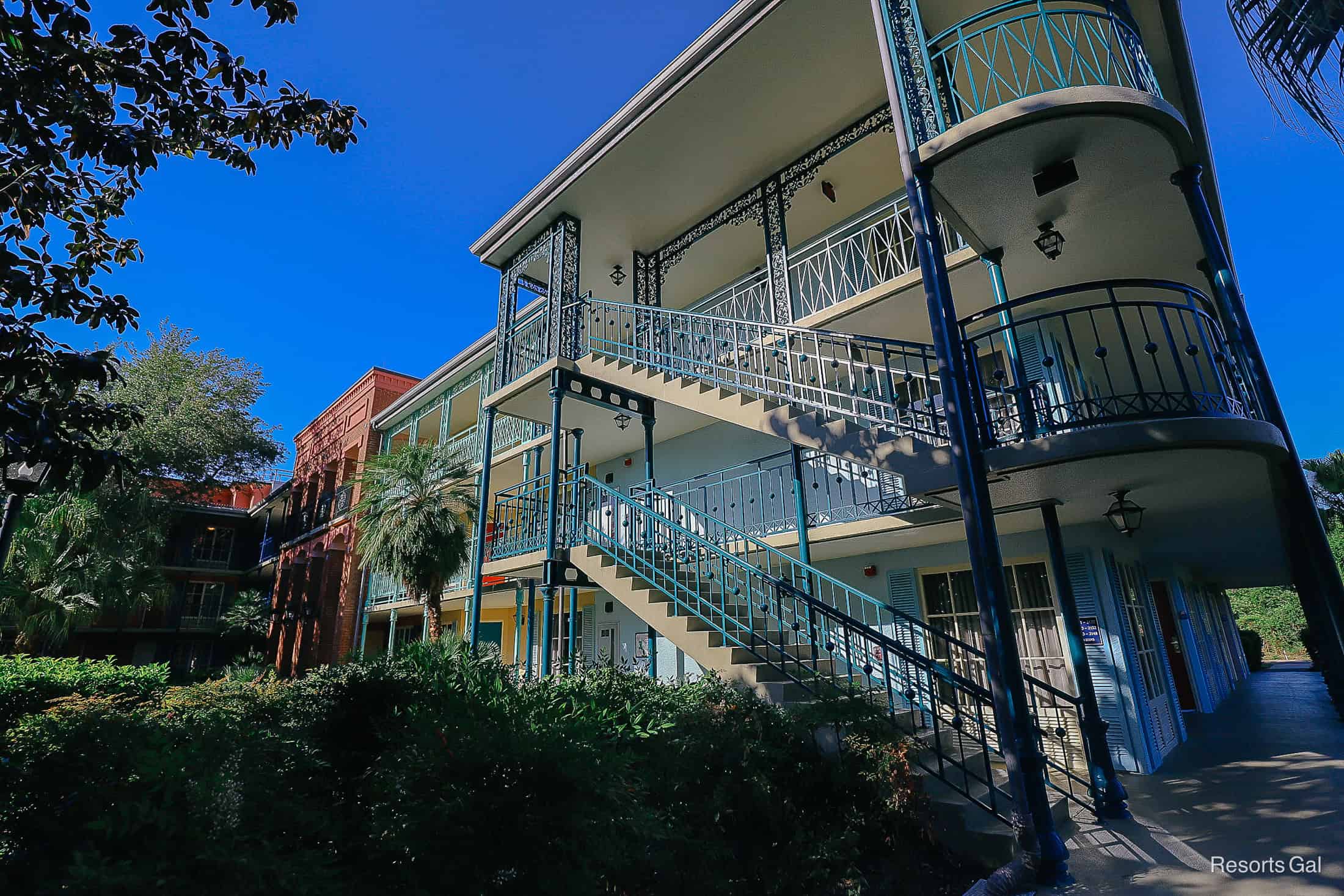 a scenic photo of Port Orleans French Quarter in the late afternoon 