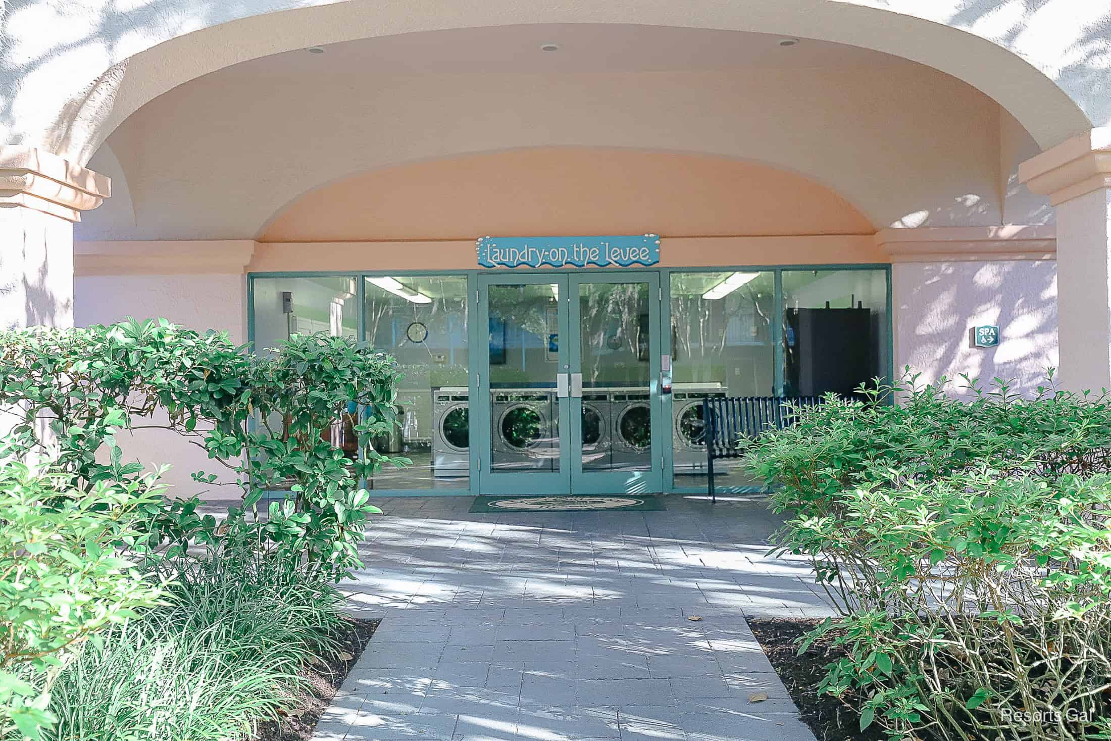 the entrance to Laundry on the Levee at Port Orleans French Quarter