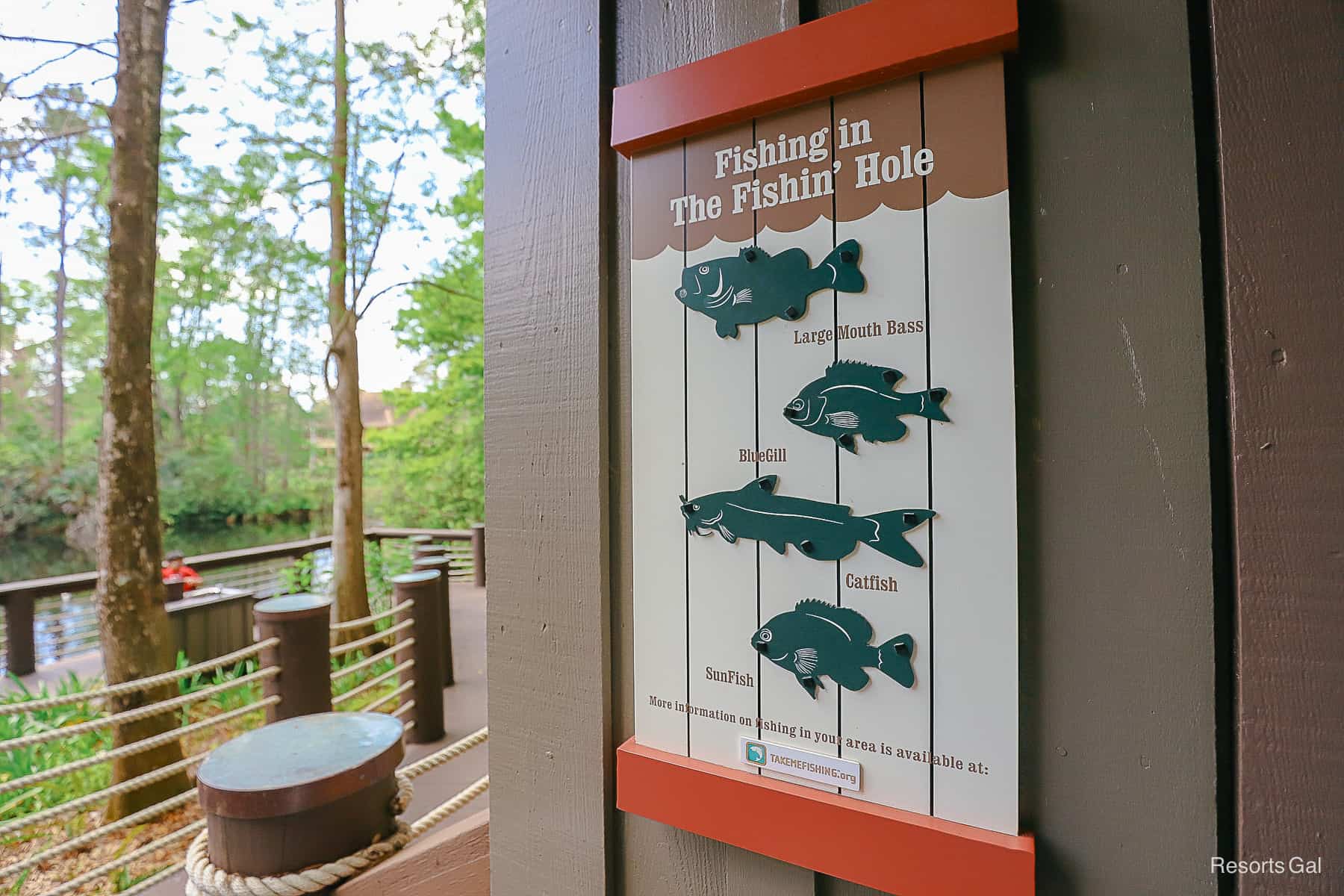 a sign with various bass and other fish 