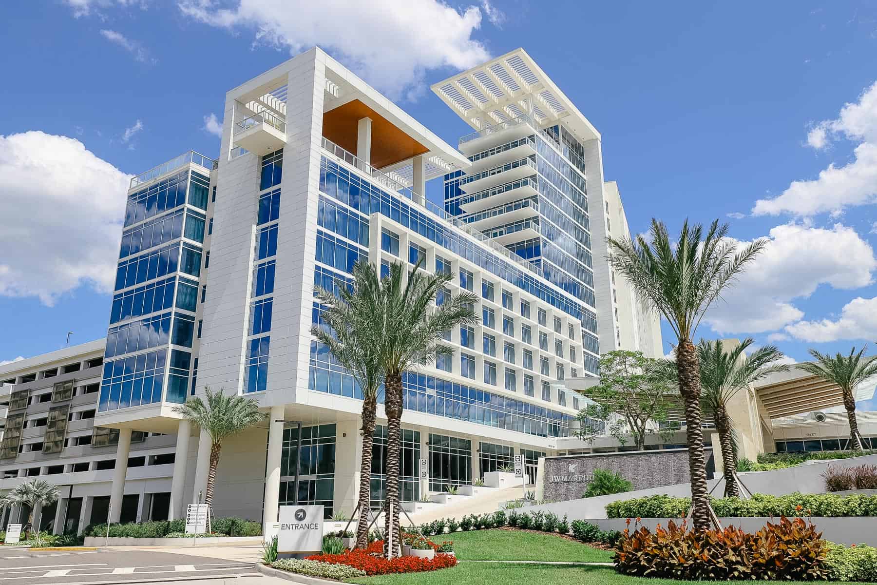 The entrance to the JW Marriott near Disney World. 