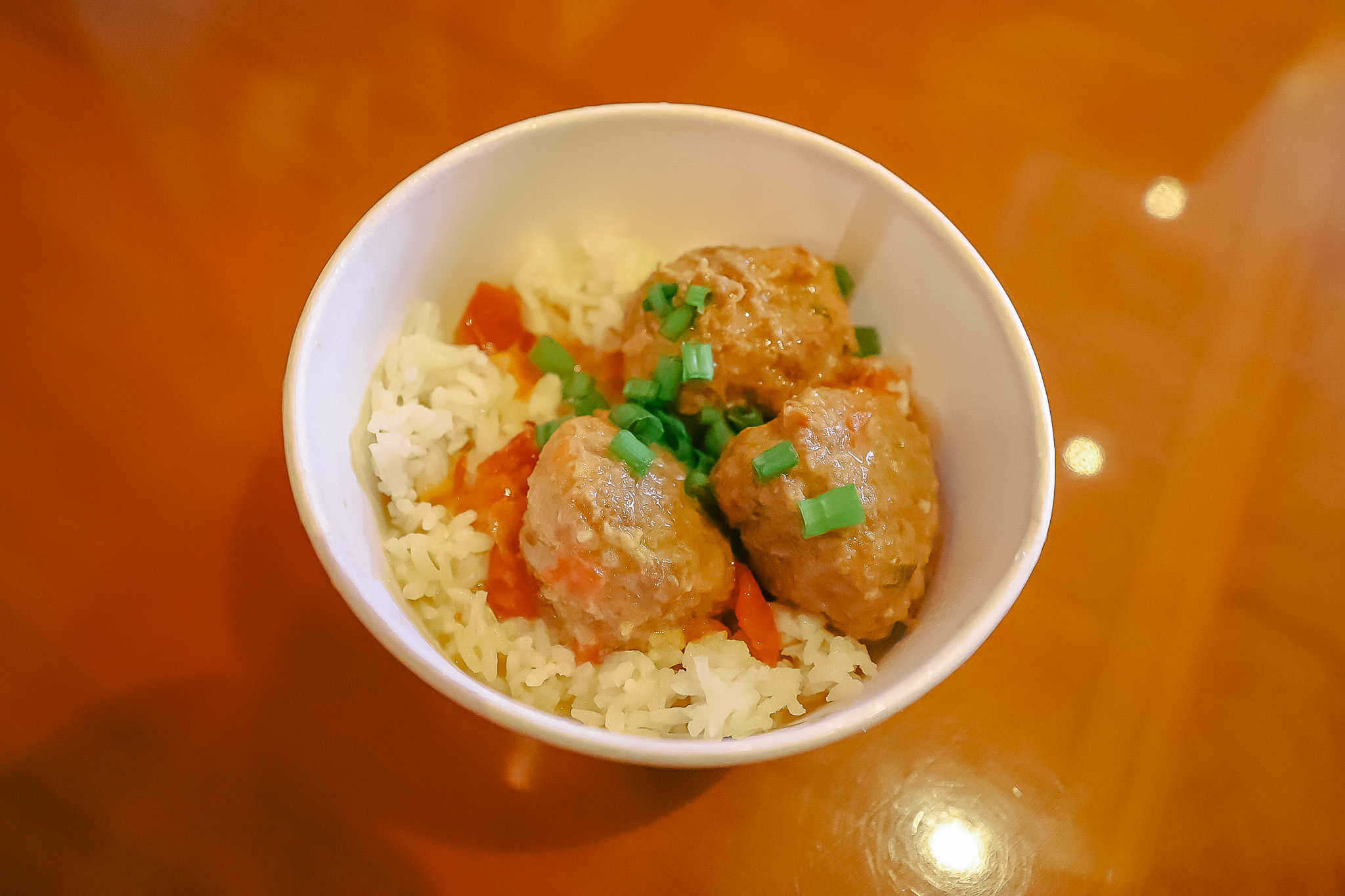 coconut meatballs with rice 