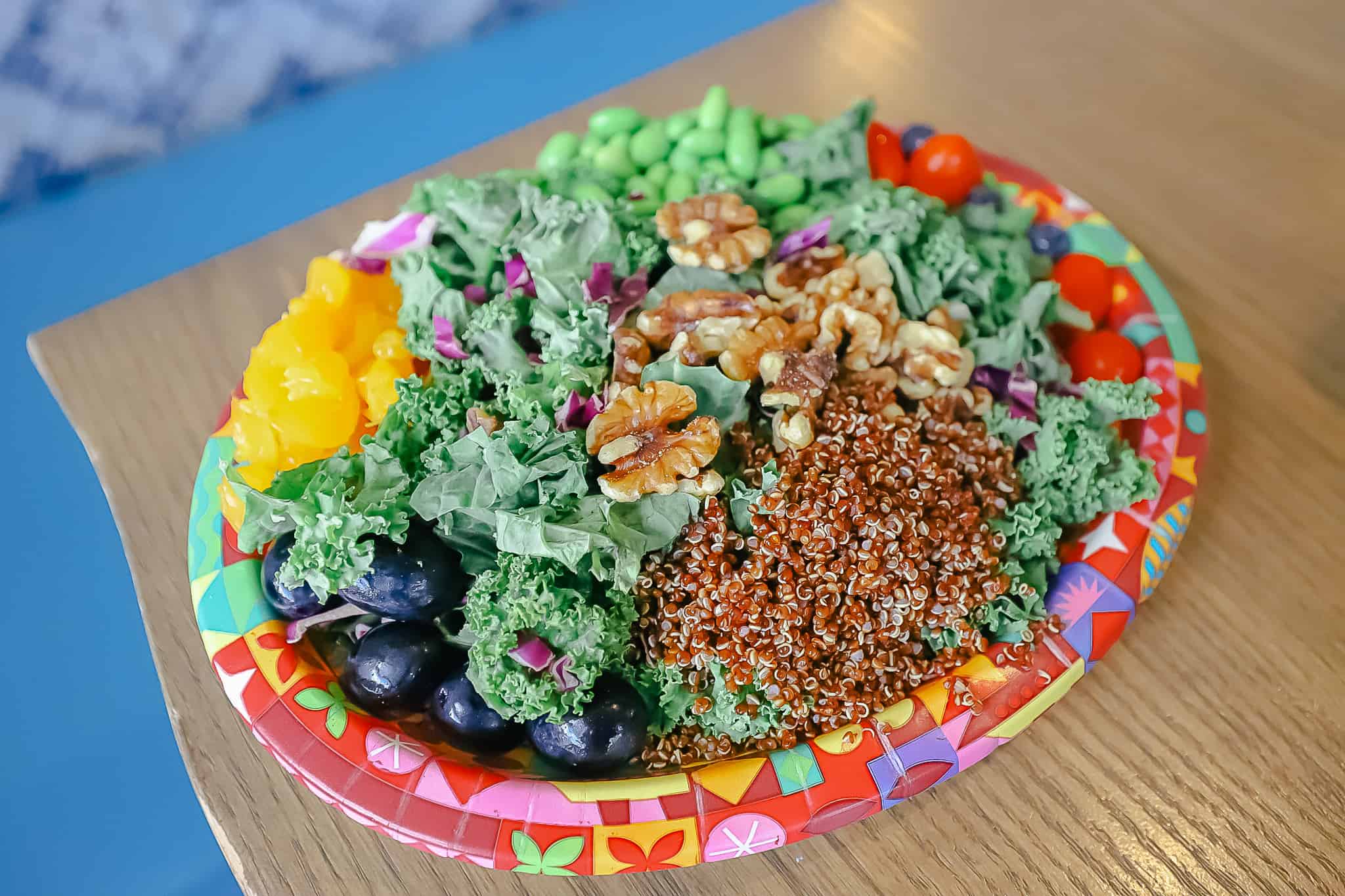 salad with quinoa, walnuts, and fruit 